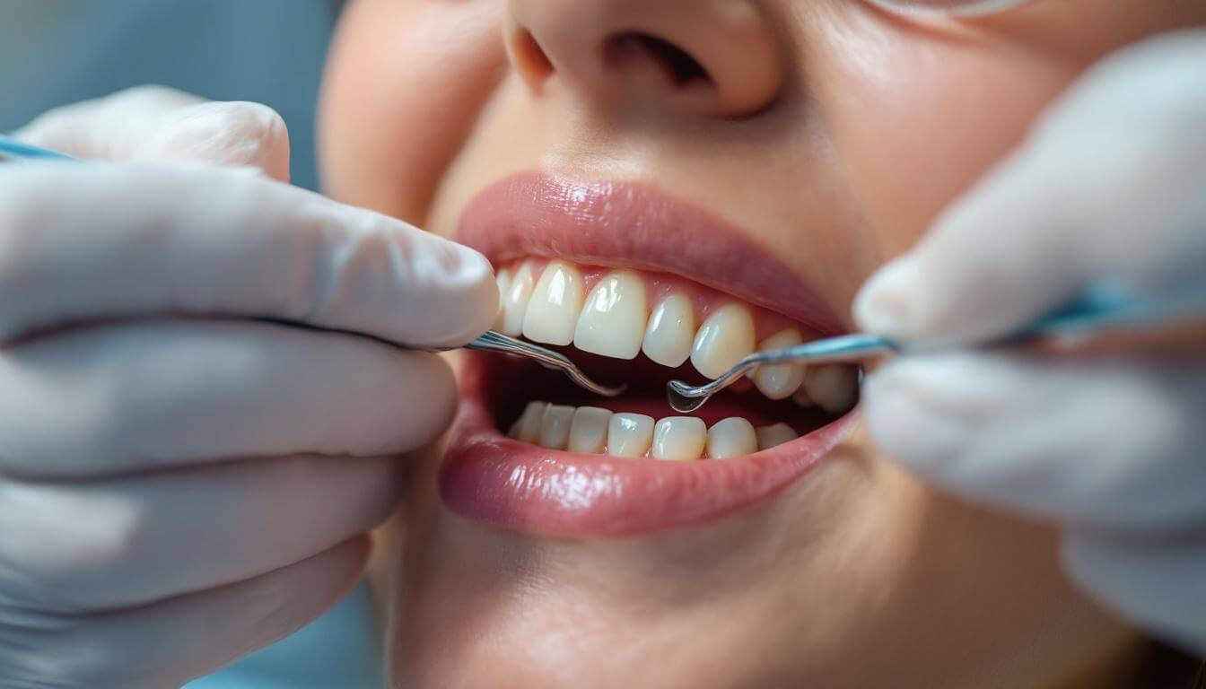 instrumentos dentales en boca