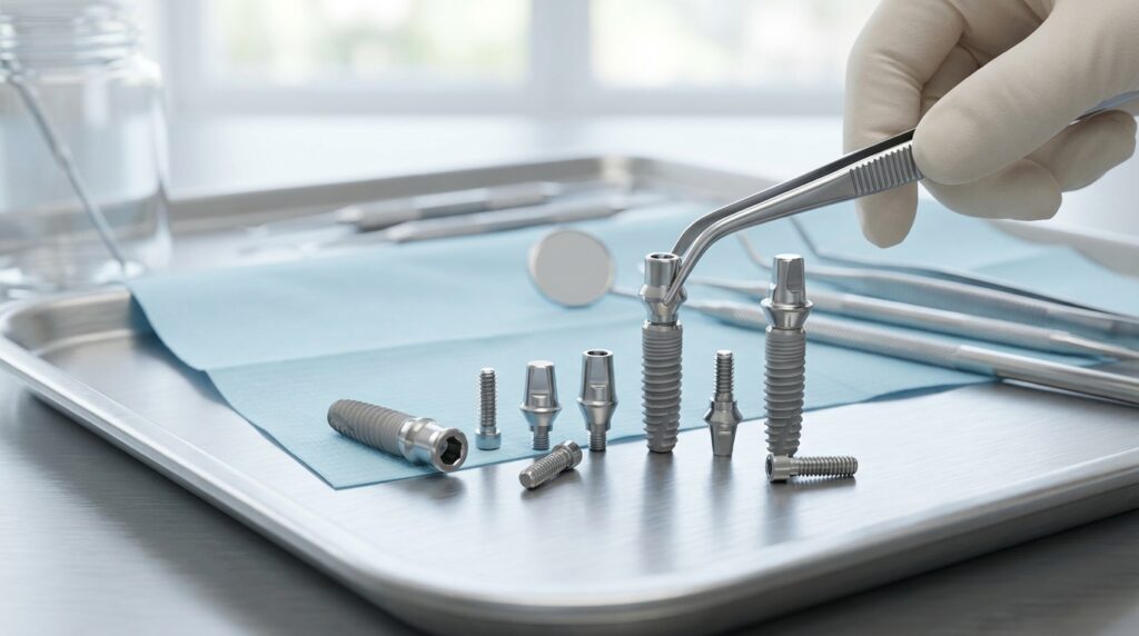 Implantes dentales de superficie lisa