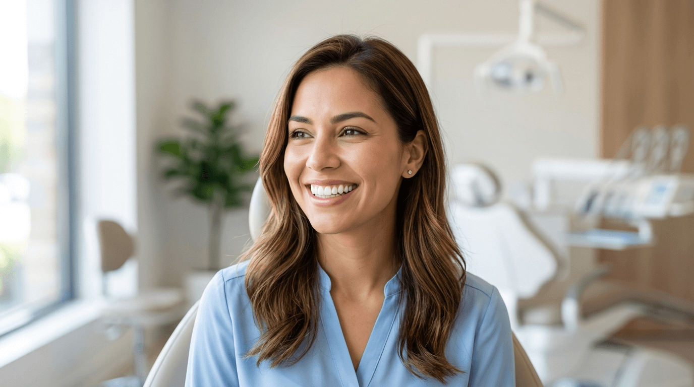mujer sonriendo