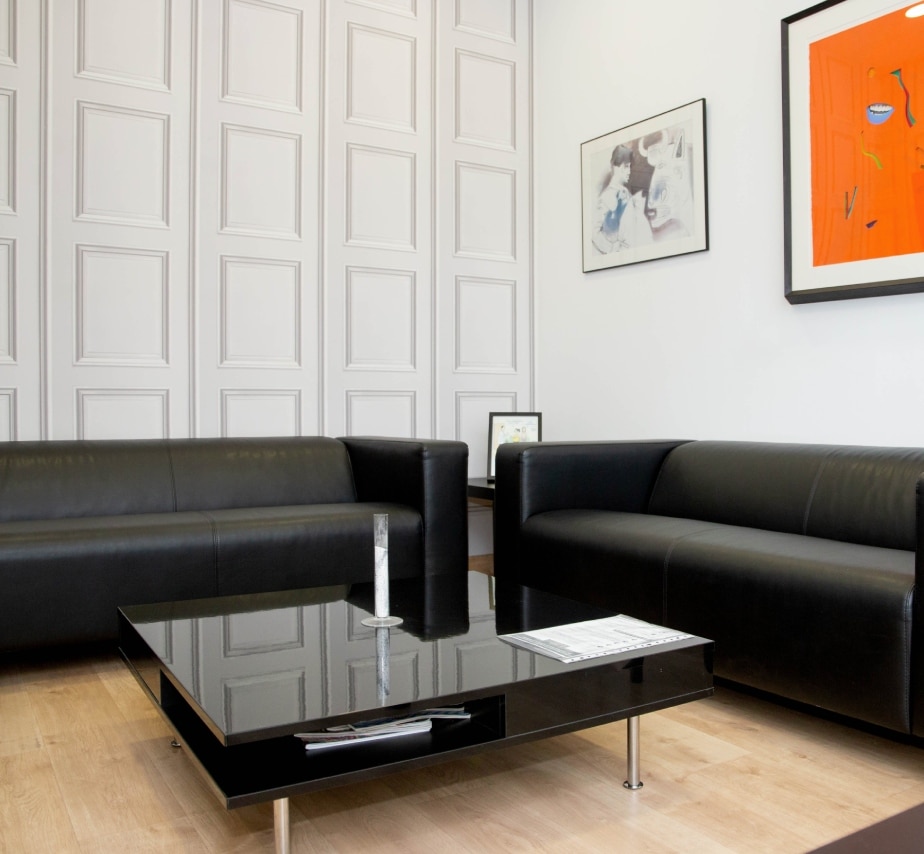 sala de espera de la clinica